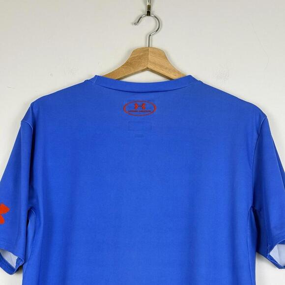 Under Armour HeatGear Captain America Compression Shirt XL Blue Marvel Superhero - Picture 3 of 8